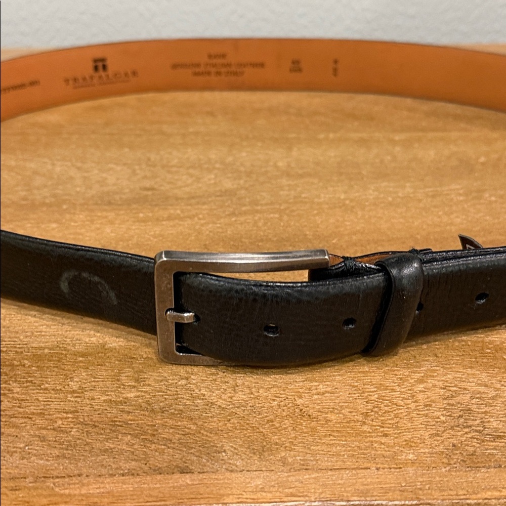 Trafalgar Black Leather Belt - 38